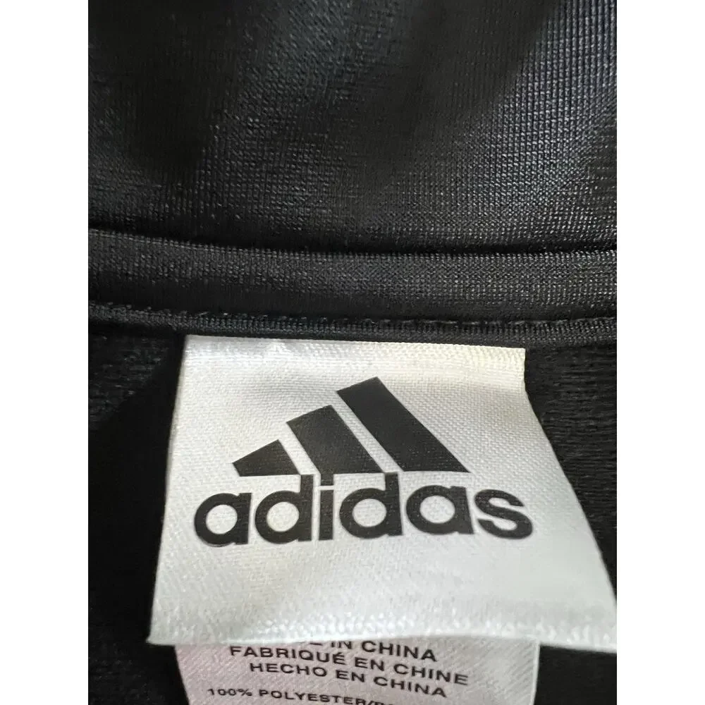 adidas Toddler Track Jacket Full Zip Black/White 3-Stripes Size 3T
